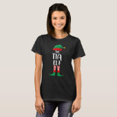 Tia Elf Matching Group Funny Family Kerstmis T-shirt (Voorkant volledig)