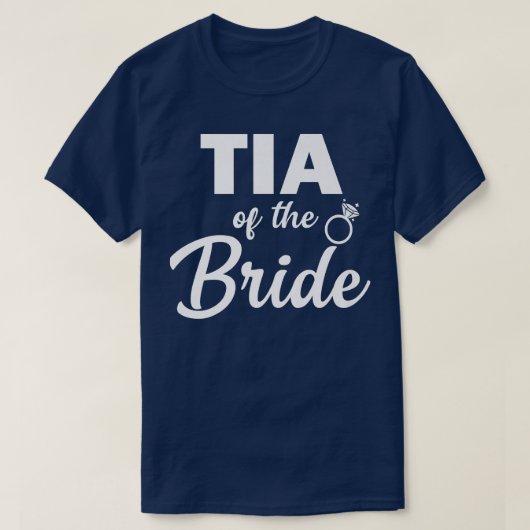 Tia of the Bride Coordinating Wedding Party  T-shirt (Design voorkant)