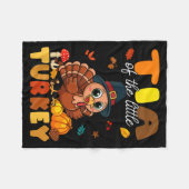 Tia Of The Little Turkey Thanksgiving Baby Shower  Fleece Deken (Voorkant (Horizontaal))