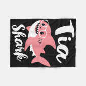 Tia Shark Moederdag Grandma Funny Fleece Deken (Voorkant (Horizontaal))