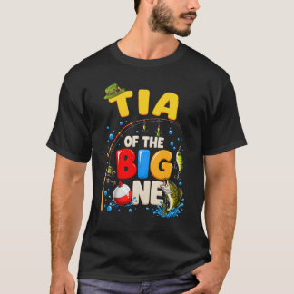 Tia van de grote één visserij verjaardag jongen fa t-shirt