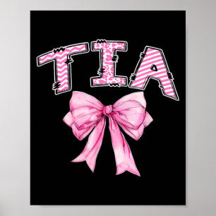 Tia verjaardag meisje bijpassende coquette roze st poster