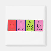 Tiago periodiek table name magnet (Voorkant)