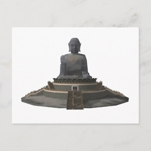 Tian Tan Buddha: Grote Boeddha: 3D-model: Briefkaa Briefkaart (Voorkant)