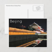 Tiananmen Gate reflecteren Briefkaart (Voorkant / Achterkant)