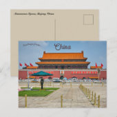 Tiananmen Square Beijing China Briefkaart (Voorkant / Achterkant)