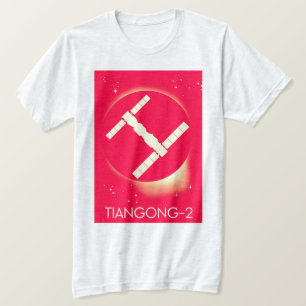 Tiangong-2 China ruimtestation ruimte kunst. T-shirt