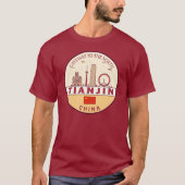 Tianjin China City Skyline Embleem T-shirt (Voorkant)