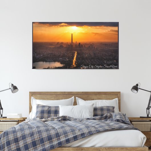 Tianjin Sunset Canvas Art (Insitu (Slaapkamer))