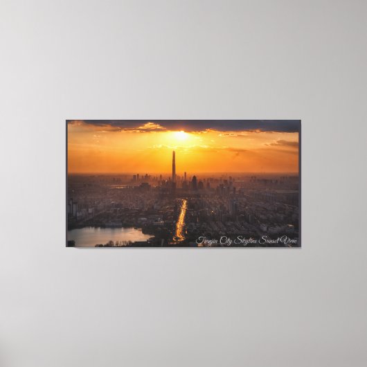 Tianjin Sunset Canvas Art Afdruk (Voorkant)