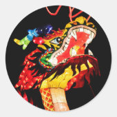Tianlong Draak Ronde Sticker (Voorkant)