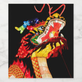 Tianlong Draak Wijn Etiket (Enkel label)