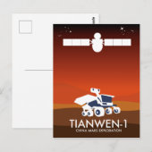 Tianwen-1 China ruimte kunst Briefkaart (Voorkant / Achterkant)