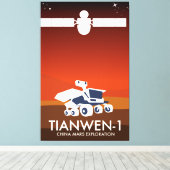 Tianwen-1 Chinese ruimtekunst Canvas Afdruk (Insitu (Houten vloer))