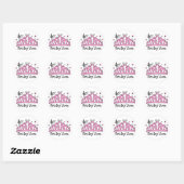 Tiara 40th Birthday Queen LT Ronde Sticker (Vel)