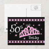 Tiara 50ste verjaardag briefkaart (Voorkant / Achterkant)