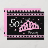 Tiara 50ste verjaardag Briefkaart (Voorkant / Achterkant)