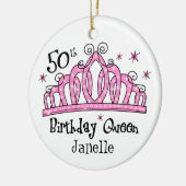 Tiara 50th Birthday Queen LT Keramisch Ornament (Links)