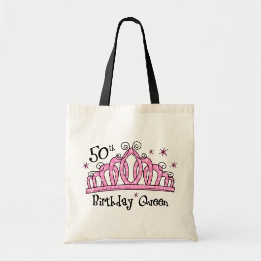 Tiara 50th Birthday Queen LT Tote Bag (Voorkant)
