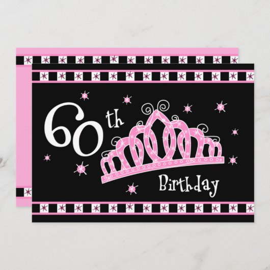 Tiara 60th Birthday Kaart (Voorkant / Achterkant)