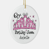 Tiara 60th Birthday Queen LT Keramisch Ornament (Rechts)