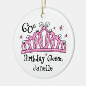 Tiara 60th Birthday Queen LT Keramisch Ornament (Links)