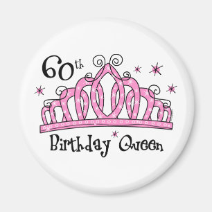 Tiara 60th Birthday Queen LT Magneet