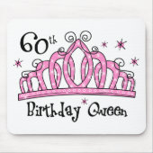 Tiara 60th Birthday Queen LT Muismat (Voorkant)