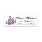 Tiara Afstuderen Return Address Labels (Voorkant)