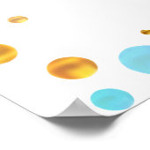 Tiara, ballonnen en gouden Confetti 15e verjaardag Poster (Hoek)