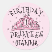 Tiara Birthday Princess Gianna Sticker (Voorkant)