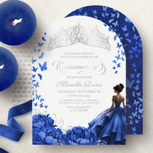 Tiara Bloemstuk Koninklijk Blauwe Bloemen Quincean Kaart