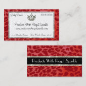 Tiara Cheetah Print Visitekaartje (Voorkant / Achterkant)