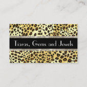 Tiara Cheetah Print Visitekaartjes (Achterkant)