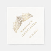 Tiara Crown Elegant Quinceanera Servet (Voorkant)