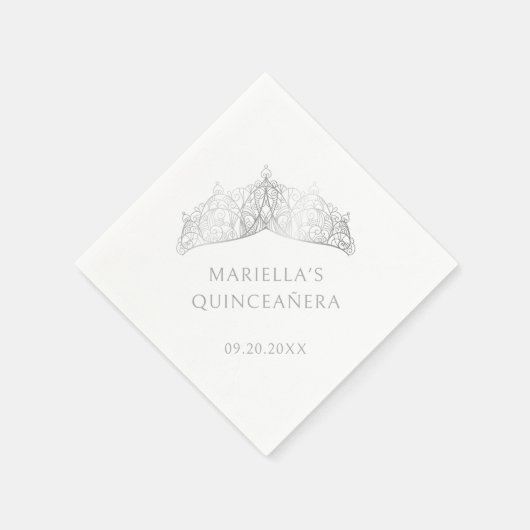 Tiara Crown Elegant Quinceanera Servet (Hoek)