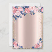 Tiara Diamonds Blauw Rozen Roos Goud 35e Verjaarda Kaart (Achterkant)