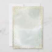 Tiara, Diamonds, Rozen Waterverf Green Quinceañera Kaart (Achterkant)