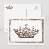 Tiara en edelstenen ansichtkaarten briefkaart (Voorkant / Achterkant)