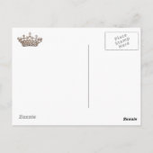 Tiara en edelstenen ansichtkaarten briefkaart (Achterkant)