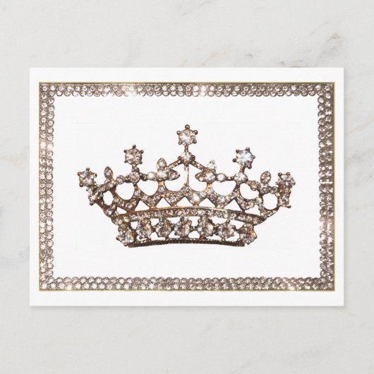 Tiara en edelstenen ansichtkaarten briefkaart (Voorkant)