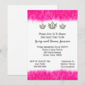 Tiara en Fluff Baby Princess Feest Kaart (Voorkant / Achterkant)