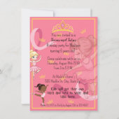 Tiara en Tutu klein meisje verjaardag uitnodiginge Kaart (Voorkant)