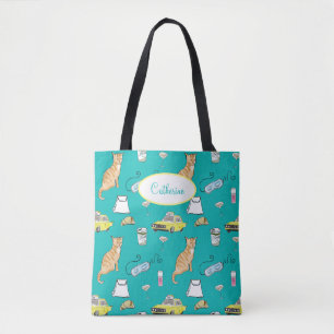 Tiara Glam 60s Cocktailparty Persoonlijk Retro Tote Bag