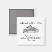 Tiara Great Grandmoeder Queen Grandchildren's Magneet (Voorkant / Achterkant)
