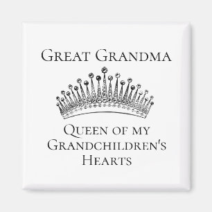 Tiara Great Grandmoeder Queen Grandchildren's Magneet