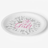 Tiara "Het is een meisje!" Baby Shower Papieren Bordje (Gekanteld)