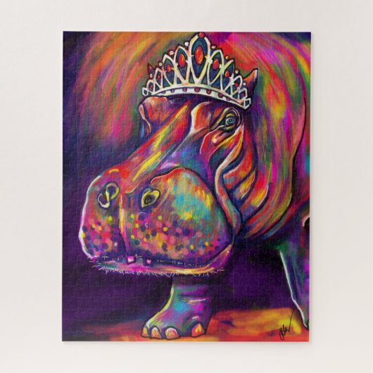 Tiara Hippo Art Puzzle Legpuzzel (Verticaal)