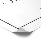 Tiara Minimalist White Sweet 16 Welkomstteken Poster (Hoek)