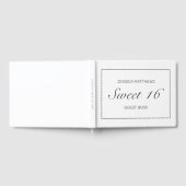 Tiara Modern Minimalistisch Wit Zoet 16 Verjaardag Gastenboek (Volledig)